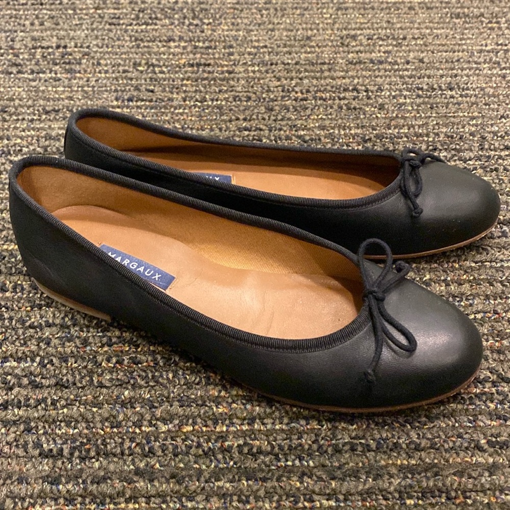 Margaux black ballet flats, size 9